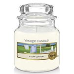 Yankee Candle Company Small Clean Cotton Glass Jar Candle (5.79 cm x 5.79 cm x 8.61, Green)