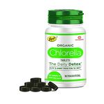 Parry's Wellness Organic Chlorella The Ultimate Detox Superfood Protects Liver and promotes Health | Removes Heavy Metals & Body Toxins | 100% Organic & Safe | Made In India – 60 Tablets (500mg Each)