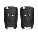 2PCS 3 Buttons Car Remote Key Shell Fob Case, Flip Folding Key Cover For Ch-evrolet Vauxhall Opel Astra Insignia (3 Button)