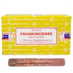 Satya Nag Champa Frankincense Incense Sticks | x12 pack | with SAMASIA incense sticks holder | Used for Fromatherapy, Spa, Yoga, Weddings, Meditation, Healing, Positivity and Relaxation