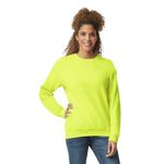 Gildan Unisex-Adult Fleece Crewneck Sweatshirt, Style G18000, Multipack, Safety Green (1-Pack), Large