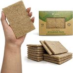 Scouring Pad Dish Washing Scrubbers - Pack of 12 Coconut Fiber Kitchen Scrubbers for Dishes - Heavy Duty Sink Scrubber Sponges for Cleaning - Multipurpose Non Scratch Scrubbing Pads