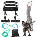 Davllin Vertical Jump Trainer Equipment,Upgraded Leg Strength Resistance Bands Set,Speed and Agility Resistance Bands Trainer,Horizontal Leaping Fitness for Triple Jump Basketball Football Volleyball
