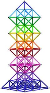 Veatree 160pcs Magnetic Building Blocks Toys, 2.3" Magnetic Sticks and Non-Magnetic Balls Set Magnet Game for Kids and Adult, 3D STEM Building Toys with Storage Bag