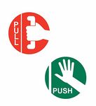 Asmi Collections Self Adhesive Push and Pull Sign Stickers