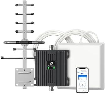 Cell Phone Signal Booster for Band 4/5 | Up to 4,500 Sq Ft | Boost 4G LTE Voice and Data Signal | 65dB Dual Band Cellular Repeater with High Gain Antennas | ISED Approved