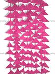 Treewing 10Pcs Decorative Triangle Net Cloth Garlands 4ft. Hanging for Mehndi, Haldi, Wedding, Party Décor/Backdrops, Home Décor, Color Theme Party, Festivals (Triangle Hanging (Light Pink), 10)