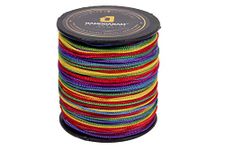 DAMODARAM 1Mm Nylon Macrame Thread Cord/Dori For Art Craft & Diy Projects (100 Mtr, Multi Colour Rainbow), Multicolor