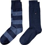 Tommy Hilfiger Men's TH Rugby Sock 2P, Blue (Jeans 356), 9/11 (Size: 43/46) (Pack of 2)