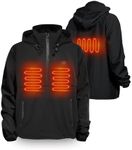 Soulsfeng Heated Hoodie with Battery Waterproof Heated Jacket Sweatshirt for Men and Women Black L