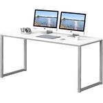 SHW Home Office 55-Inch Computer Desk, 24"" Deep, White, OD-13A-W