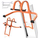 Ladder Stabilizer, Heavy Duty Steel Ladder Roof Hook Ladder Stabilizer with Wall Extension Accessory, Stable Ladder Standoff Arms for Roof Gutter (2 in 1 Ladder roof Hook & stabilizer)