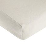 American Baby Company Heavenly Soft Chenille Fitted Crib Sheet for Standard Crib and Toddler Mattresses, Ivory, for Boys and Girls, Pack of 1