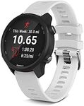 Fleshy Leaf Band Compatible with Garmin Forerunner 245,20mm Soft Silicone Replacement Watch Strap,Compatible with Garmin Vivoactive 3/Venu Sq/Vivomove HR/Forerunner 245/245 Music/Forerunner 645/645 Music Vivoactive 3 Music (White)