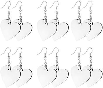 Valyria 6 Pairs Sublimation Earring Blanks Heat Transfer Wire Hooks Earrings for Jewelry Making DIY Craft