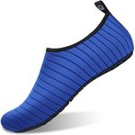 Water Shoes Mens Womens Aqua Shoes Beach Surf Diving Swim Barefoot Skin Shoes Quick Drying Lightweight Durable Rubber Sole (UK9.5-10/270-275mm, Blue)