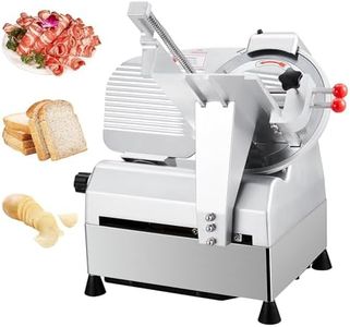 Commercial Meat Slicer, 12 inch Electric Food Slicer with Premium Electric Meat Slicer Adjustable Thickness Stainless Steel Blade,Meat Slicer 800W Power with 0-18mm Meat Slicer Home and Commercial Use