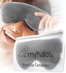 Heated Eye Mask for Dry Eyes - Microwave Activated Warm Eye Compress Treats Blepharitis & Styes - Our Plush, Warm Compress for Eyes Includes a Adjustable Strap & Pouch - HM Mask