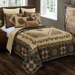 Donna Sharp Full/Queen Bedding Set - 3 Piece - Antique Pine Lodge Quilt Set with Full/Queen Quilt and Standard Pillow Shams - Machine Washable