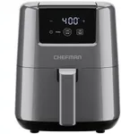 CHEFMAN 2 Qt Mini Air Fryer – Digital Space-Saving Compact Air Fryer with Nonstick and Dishwasher Safe Basket, Quick & Easy Meals in Minutes, Features Digital Timer and Shake Reminder – Grey