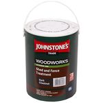 5 LTR JOHNSTONE'S WOODWORKS SHED & FENCE QUICK DRY WOODSTAIN DARK CHESTNUT