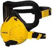 Stanley P3 Combo - Visor and Dust Mask - Face-Fit-Check Technology & Maximum 99.99% - P3 Fitted Filters Included - Goggles and Dust mask for building work, fine dust - Respirator Mask & Sanding Mask