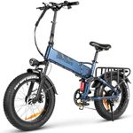 SAMEBIKE 20"*4.0 Fat Tire Electric Bike for Adults, Folding Mountain Bikes, Removable 48V15AH Battery, E-bike Range 45-100 KM, 20 inch Electric Bicycle with 7 Speeds
