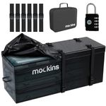 Mockins 16 Cu Ft Hitch Cargo Carrier Bag Waterproof | 58" x 24" x 20" Heavy Duty Bag Made from Abrasion Resistant Vinyl | includes 6 Straps and Luggage Lock for Added Security Plus Storage Bag