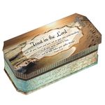 Trust in The Lord Footprints in The Sand Design Jewelry Music Box - Plays Song How Great Thou Art
