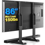 Rfiver Table Top TV Stand with Height Adjustable TV Legs, TV Stands Base with Cable Management for Most 24 to 86 Inch Flat or Curved TVs, Steel TV Feet Holds up to 150 lbs, Max VESA 800x600mm, Black