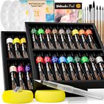 Nicpro Watercolour Paint Set, 36 Colors Water Color Kit with 25 Watercolour Paper, 8 Synthetic Squirrel Brushes, Palettes, Watercolour Pen, Washable Art Painting Supplies For Teens Adult Artist