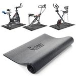 Sunny Health & Fitness Trainingsgerätematte, rutschfeste, geräuschreduzierende Bodenschutzmatte für Laufbänder, Spinbikes und andere Fitnessgeräte, sicher auf Hartholzböden und Teppichen – Nr. 083