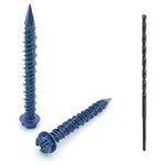 100 Qty 3/16" x 1-3/4" Hex Head Diamond Tip Concrete Screws to Anchor Masonry, Block & Brick (BCP487)