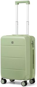 Hanke Carry On Luggage 22x14x9 Airline Approved Spinner Wheels Hard Shell Suitcases for Women & Men TSA Luggage Travel Suitcase Rolling Light Weight Luggage 20 Inch(Bamboo Green)
