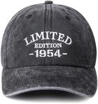 70th Birthday Gifts for Men Women, Vintage 1954 Birthday Baseball Caps Adjustable, 70th Birthday Decorations Men, Funny 70th Gift Ideas - Washed Cotton Hats for Dad Mom Uncle Aunt Grandpa Grandma,