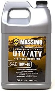 MASSIMO MOTOR Premium High Mileage Full Synthetic Oil 10W-40 4 Qt. or 1 Gal for Most UTV and ATV Motorcycle