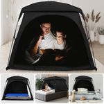 Bed Tent for Kids Fits Twin Top Bunk & Twin Loft Beds, Toddler Travel Air Mattress, CPC Certified, 99% Blackout Sensory Tent for Autistic Children