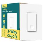 TREATLIFE 3 Way Smart Switch, Smart Home Light Switch Works with Alexa and Google Assistant, Neutral Wire Required, Remote Control, Schedule, No Hub Required, 2.4GHz WiFi