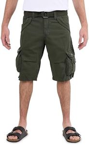 X RAY Mens Cargo Shorts Camo & Solid Colors 12.5" Inseam Knee Length Classic Fit Multi Pocket (Big and Tall Shorts for Men), Twill Taped Charcoal, 32