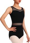 Mulnall Womens Dance Leotards for Ballet Tank, Mesh Hollow Waist, Water Drop Back(23607-06-L)