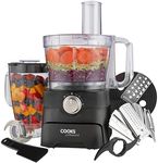 Cooks Professional Food Processor 1000W | Multifunctional Kitchen Chopper & Blender for Chopping Slicing Grating Kneading Blending | 2L Mixing Bowl & 1.8L Blender Jug | Black…
