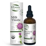 ST FRANCIS HERB FARM Milk Thistle (100ml) Liver Function Optimization and Detox Support for Health and Wellness (1 Tincture) Certified Organic, GMO Free, Vegan, Vegetarian, Made in Canada Since 1988