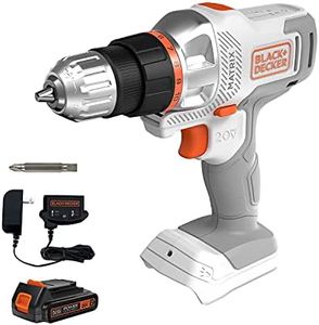 BLACK+DECKER 20V MAX Matrix Cordless Drill/Driver Kit, White (BDCDMT120WC1FF)