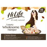 HiLife it's only natural Wet Dog Food - The Luxury Wholesome Hamper with Chicken Breast, Tuna, Salmon, Beef, Vegetables, Multipack of 36 Pouches x 100g