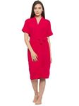 ELEVANTO (RANI) PREMIUM DRY TECH TERRY MATERIAL HALF SLEEVE WITH FRONT POCKET BATHROBE FOR WOMENS