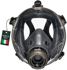 MIRA Safety CM-I01 Full-Face Industrial-Grade Gas Mask with 40mm NATO Filter Compatibility and Advanced Valve Design (Olive Green)