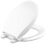 KOHLER 4639-RL-0 Cachet ReadyLatch Quiet Close Round Toilet Seat, White