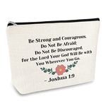 Bible Verse Makeup Bag for Women Christian Gifts for Friends Secret Sister Coworker Cosmetic Bag Inspirational Religious Bible Gift for Her Communion Christmas Thanksgiving Gift Travel Makeup Pouch