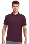 Reebok Men's Maroon Polo T Shirt |Casuals | Classic Jacquard Collar Polo | Polo/Collar | Regular FIT | Half Sleeve | 100% Cotton