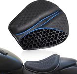 Skypearll Foldable Motorcycle Bike Gel Seat Cushion,Large 3D Honeycomb Structure Shock Absorption & Breathable Bike Seat Cushion Cover for Long Drive